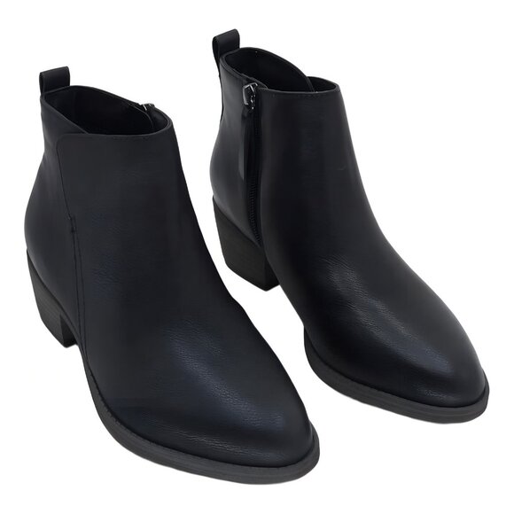 Soul Naturalizer Zaylee Western Ankle Bootie Block Heel Black US 6.5 Wide